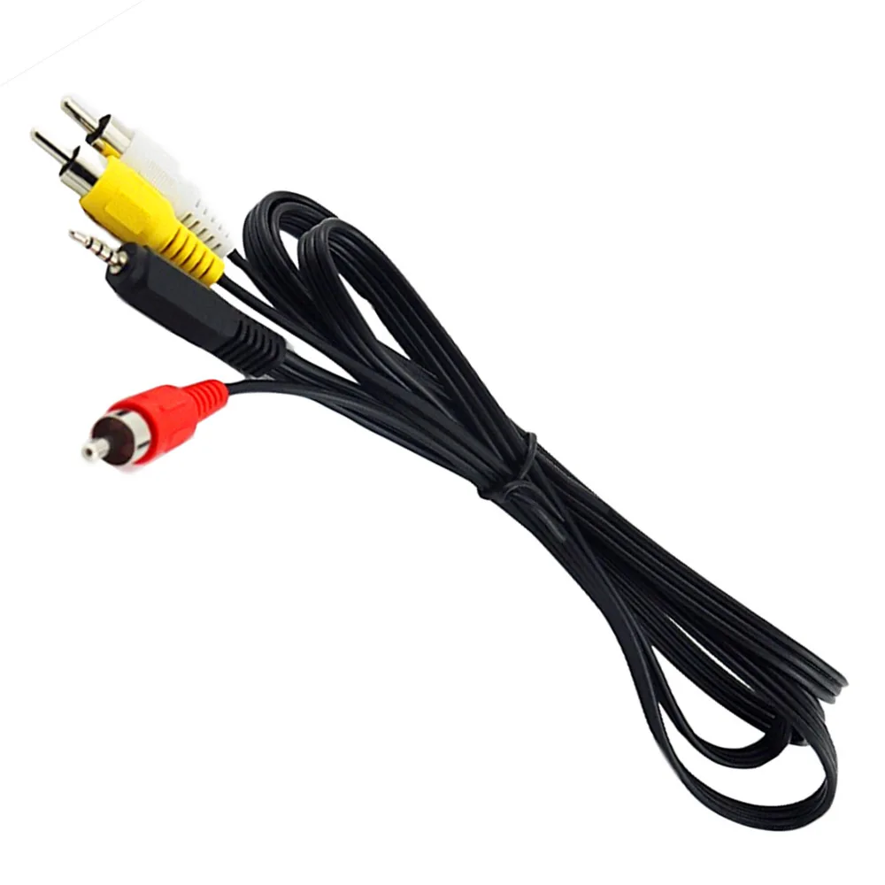 1.5m/3m/10m 3.5mm 2.5mm Jack Plug Male to 3RCA Male Adapter Music Audio Video AV AUX Cable Wire Cord For Speaker Laptop DVD TV P