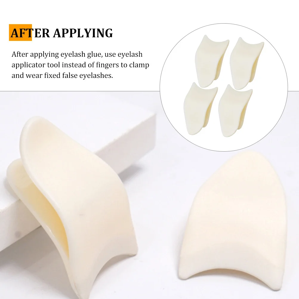 4 szt. Aplikatorów do rzęs Ergonomiczny kształt Pęsety do sztucznych rzęs do szybkiego nakładania Antypoślizgowy uchwyt Narzędzia do makijażu do codziennego użytku