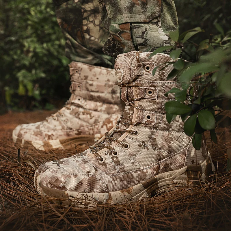 Platform Trekking Boots Trendy Camouflage Hiking Boots for Men Big Size 47 Non-slip Outdoor Boots Men Botas Hombre Hiking Shoes
