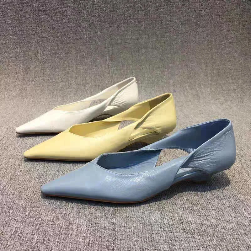 

Pointed Toe Women Sexy Shoes Flats Shallow Sandals 2024 Designer New Dress Shoes Walking Luxury Trend Cozy Female Zapatillas