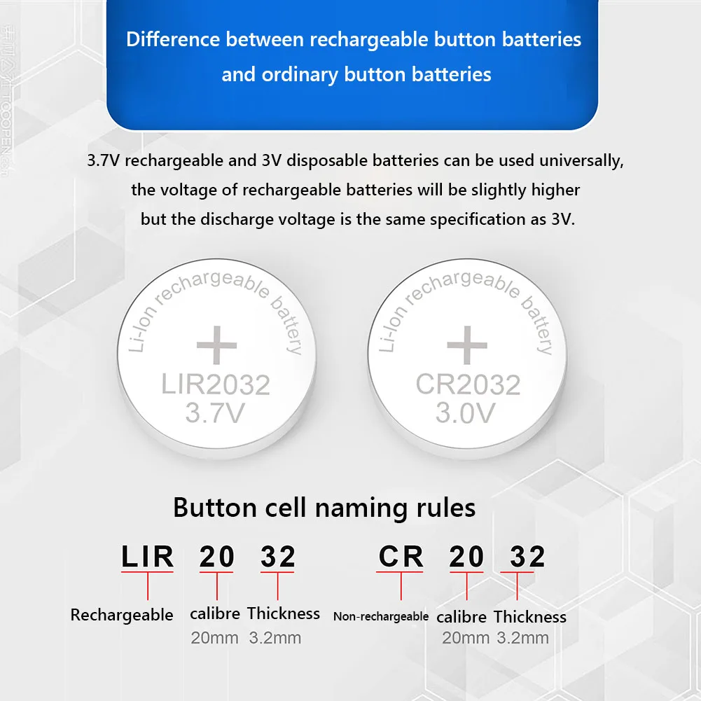 Type-C Portable Mini Button Battery Charger 4.2V Lithium Rechargeable Coin Cells Battery Charger for LIR2032 LIR2025 LIR2450 view 6