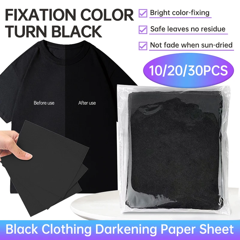 Black Clothing Color Restorer Sheet Black Trouser Clothes Laundry Tablet Restore Black Color Laundry Paper for Washing Machine