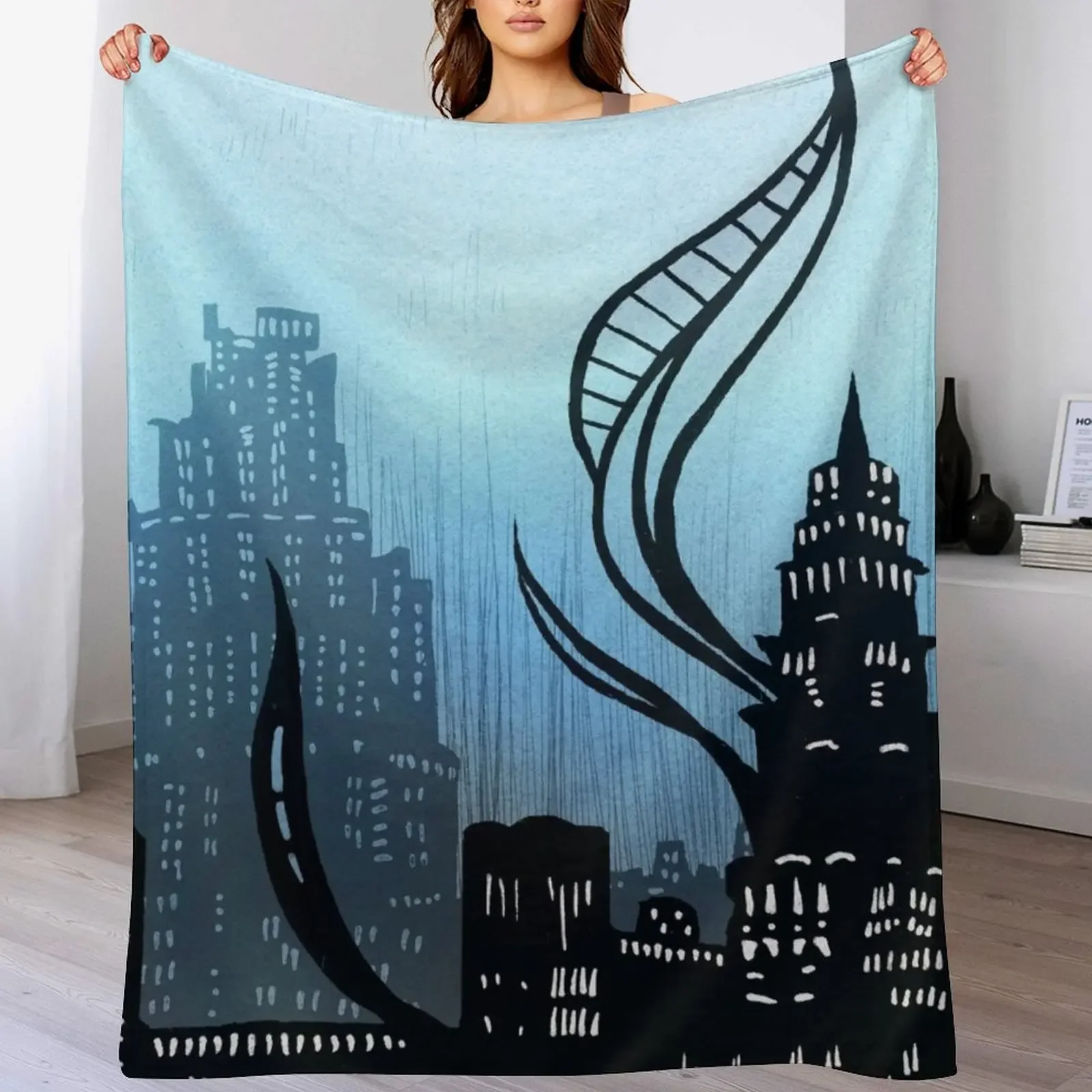 Amaurot - Inktober Throw Blanket Cozy Sofa Blanket for TV Watching Napping