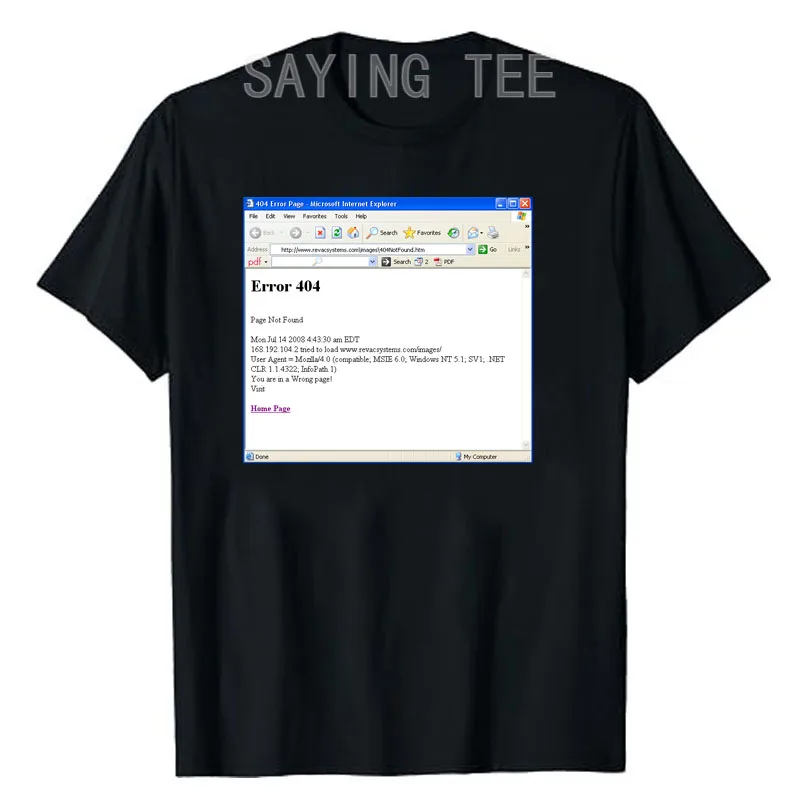Lustiges Blue Screen of Death Geek Halloween Party Grafik-T-Shirt für Männer, Mode 404-Seiten-Druck, Programmierer Casual T-Shirt aus Baumwolle – Detail 18