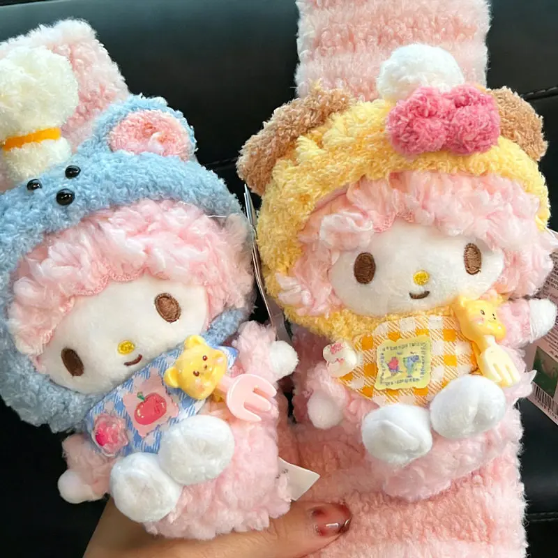 

Sanrio Car Seat Belt Covers Plush Doll Soft Velvet Shoulder Pad Safety Belt Cover for Adult Kid Car Interior Accessories