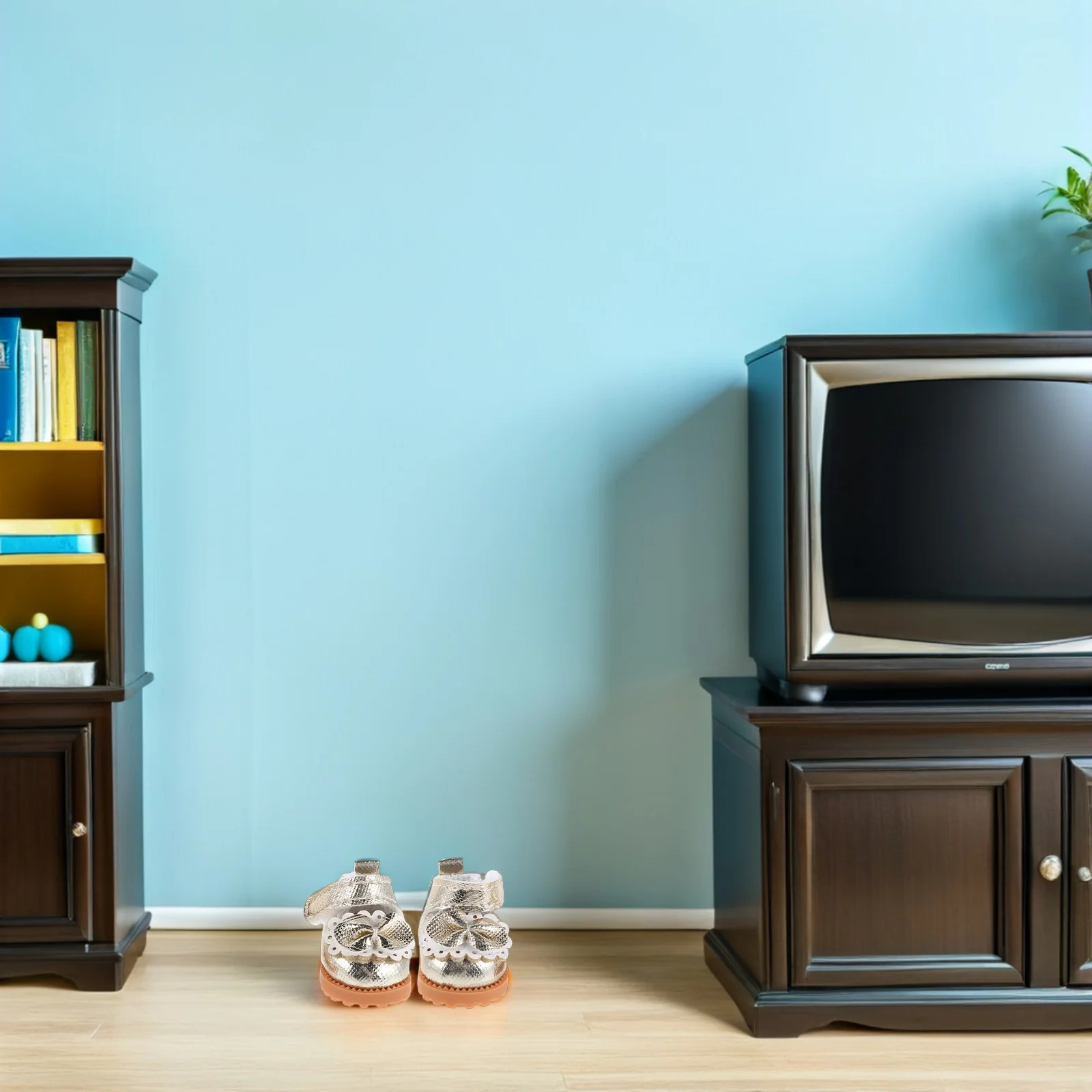 1 زوج الأميرة إكسسوارات أحذية ل 17 سنتيمتر Kawaii الصنادل المسطحة فستان صغير حتى الأحذية منزل اللعب ديكور الحفلات مقلد