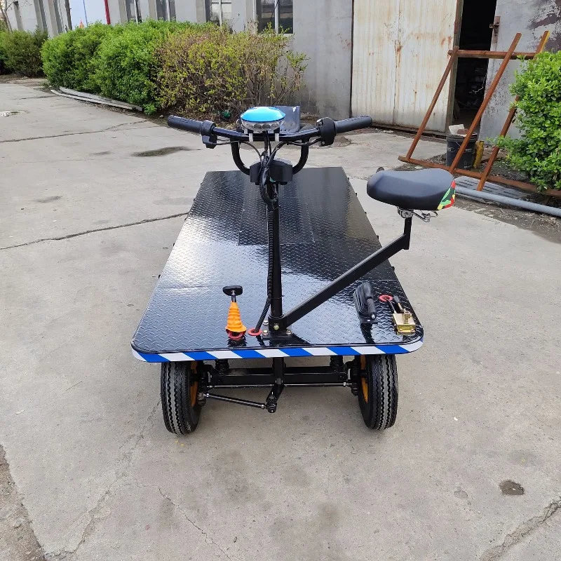 Electric flat truck, tricycle, stall trolley, four-wheel truck, storage truck, trailer, trolley pull