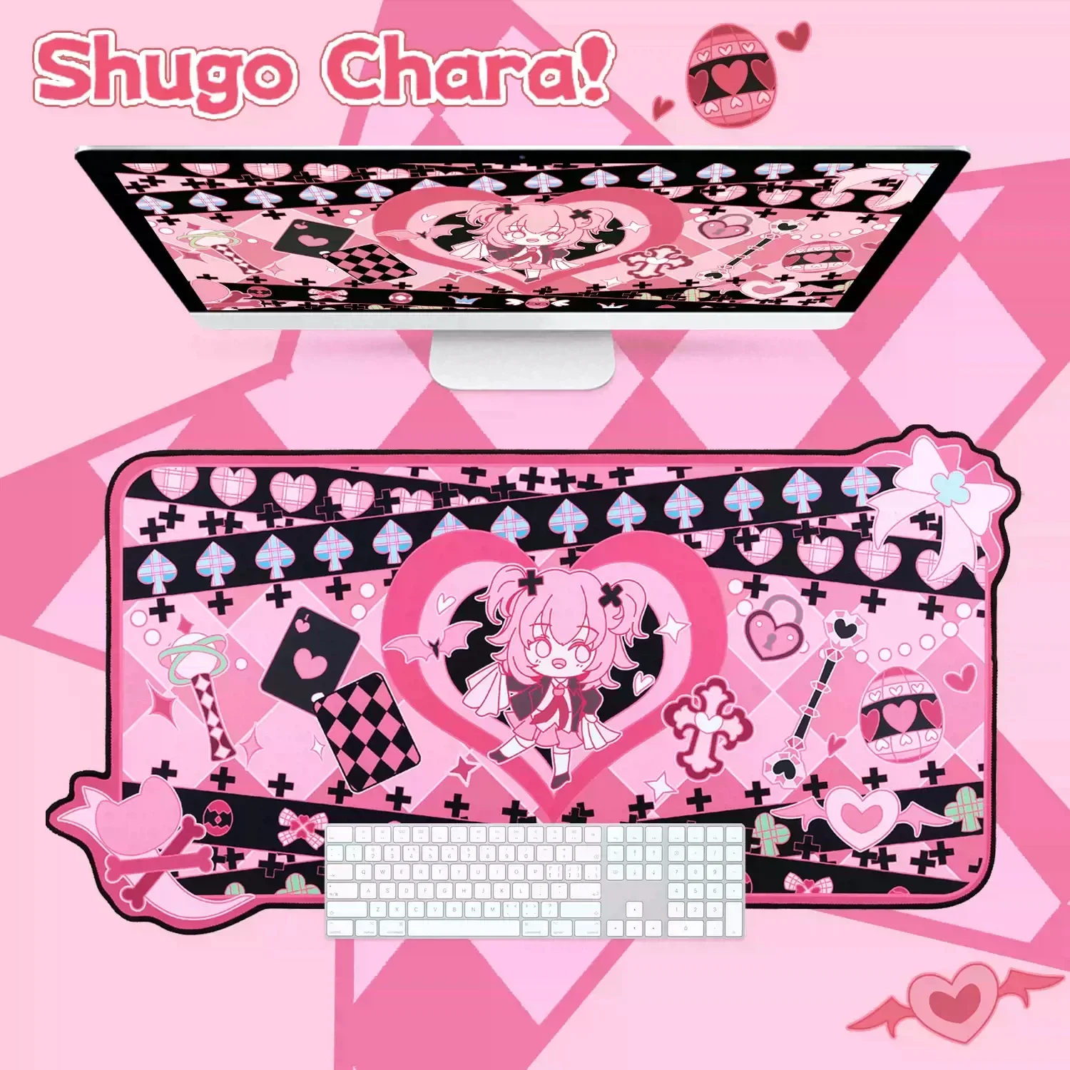 Original Cartoon Game Mouse Pad Large Rubber Non-slip Computer Desk Mat Thickened Lock Edge Office Study Cute Keyboard Mat