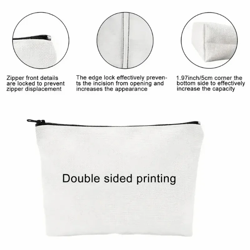 Schattig katje jeans zak make-up tas polyester toilettas casual clutch cosmetisch zakje met ritssluiting opbergorganisator