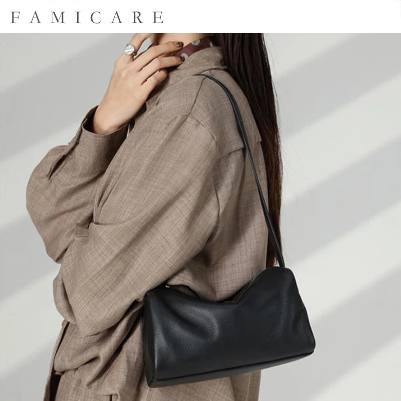 Women's Premium Genuine Leather Crossbody Bag Ladies Trendy and Versatile Office Pillow Style  Commuter Handbag 2026 New Arrival