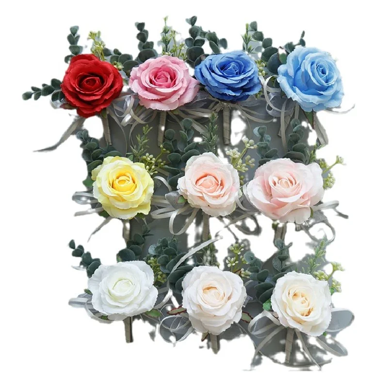 Bruiloft Pols Corsage en Boutonniere arrangement zakelijke viering opening gastbenodigdheden meerkleurige Scandinavische stijl