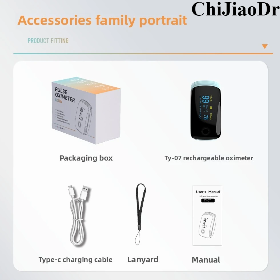 Monitoring Heart Rate  Blood Oxygen Saturation  Medical Grade Precision Charging Finger Pulse Oximeter