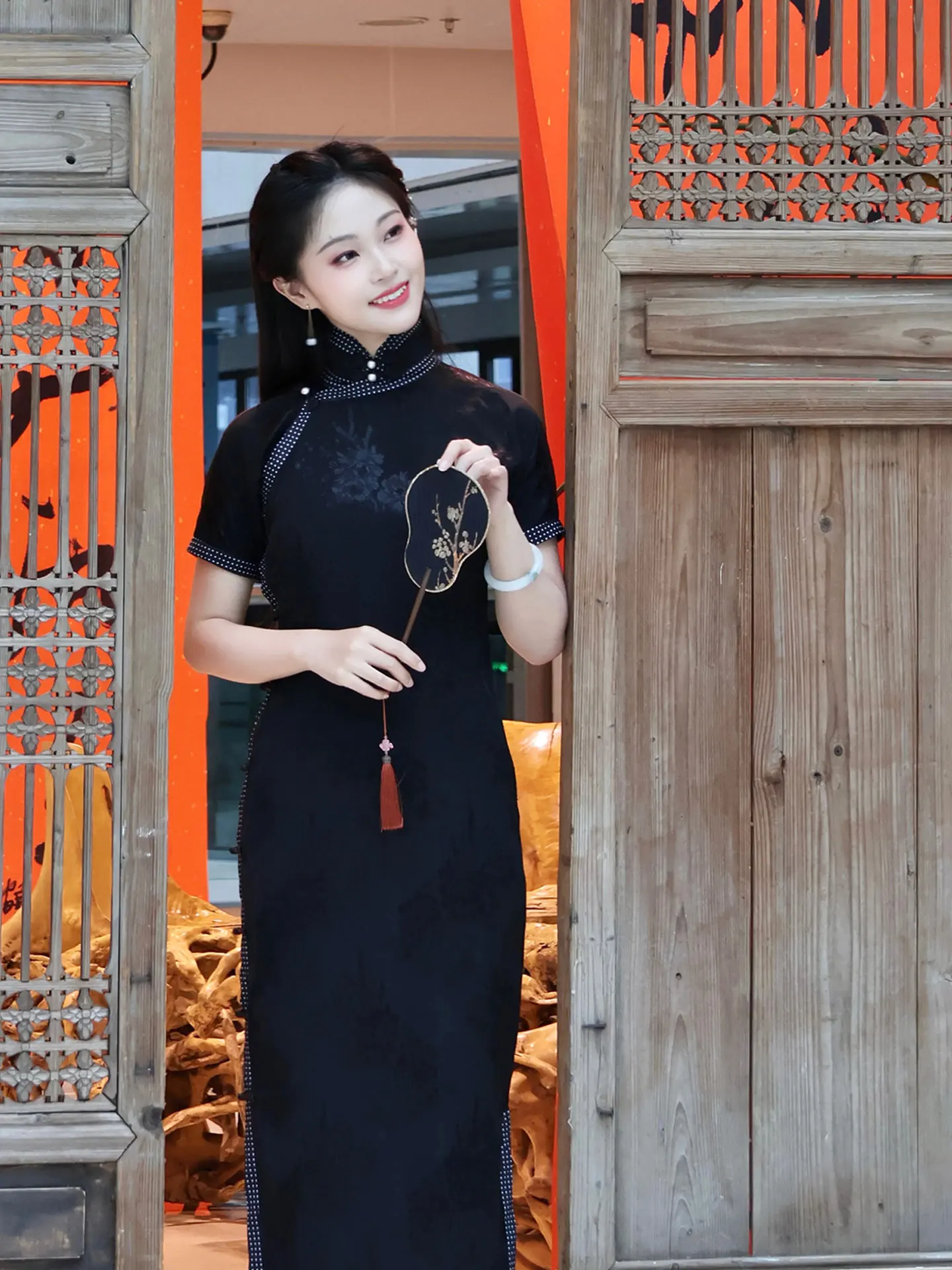 

Traditional One-Piece Full Opening Collar Flat Cut Young Sle Ancient Method Summer Chinese Sle ort Sve