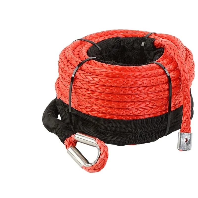 Synthetic Winch Cable Line Extension 26mx9mm Winch Rope Extension 26500 LBS,  for Off Road Vehicle ATV U TV Truck