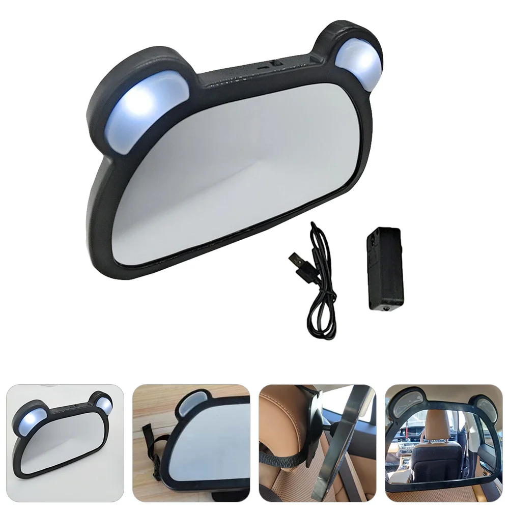 

Safe Observation Rearview Led Lighted Backseat Mirror Rotatable Car Interior Rear Mirror For Seat Easy Install