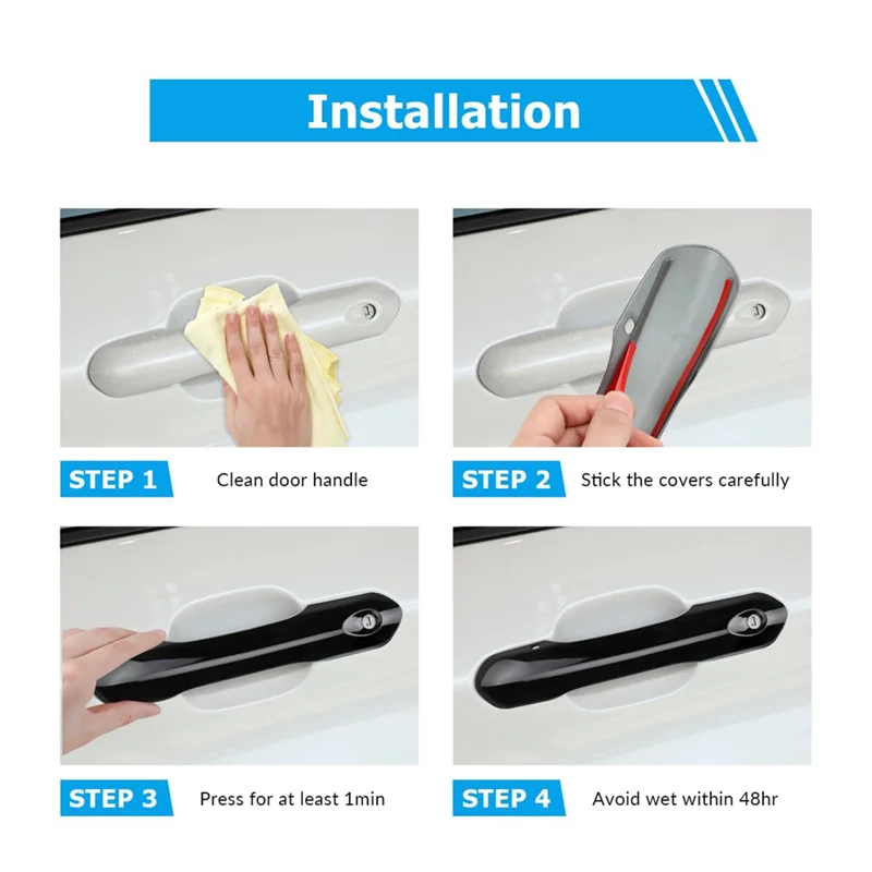 

Exterior Door Handle Cover Trim For Ford Explorer 2020 2021 2022 2023 Replacement Accessories - Black