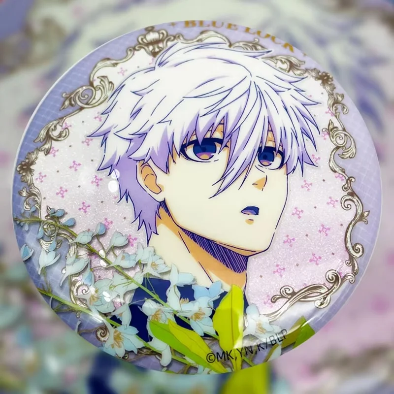 

В наличии Аутентичный Nullset Blue Lock Цветочный язык Серия 75 мм Значок Двойная вспышка Жесть Значок Acg Товары Игрушки Сюрприз Подарки