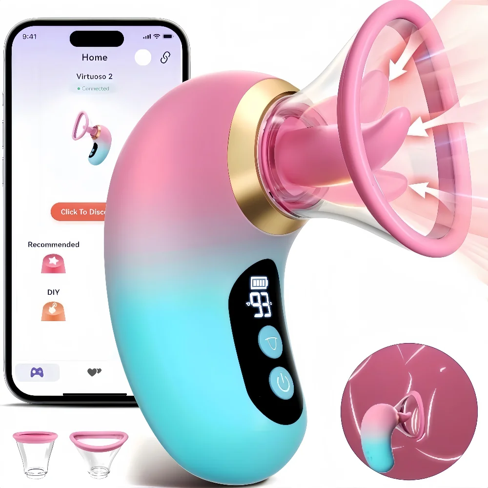 G-spot Clitoris Sucking Vibrator Nipple Breast Massage 3-Frequency Sucking 9-Frequency Vibrating Tongue Licking Stimulates Orgas