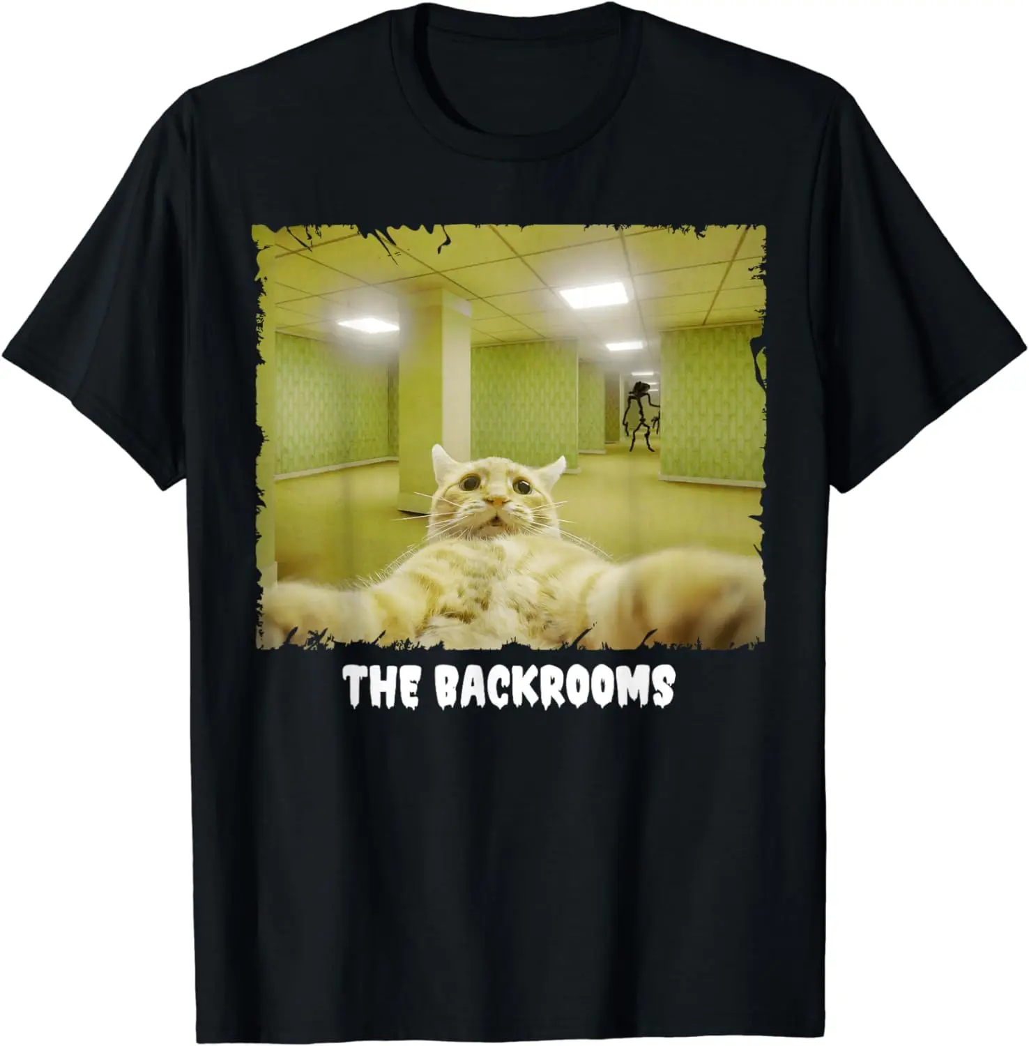 Cat Lost In The Backrooms T-Shirt For Men Clothing Women Tees Y2K Tops Unisex Summer Short Sleeve