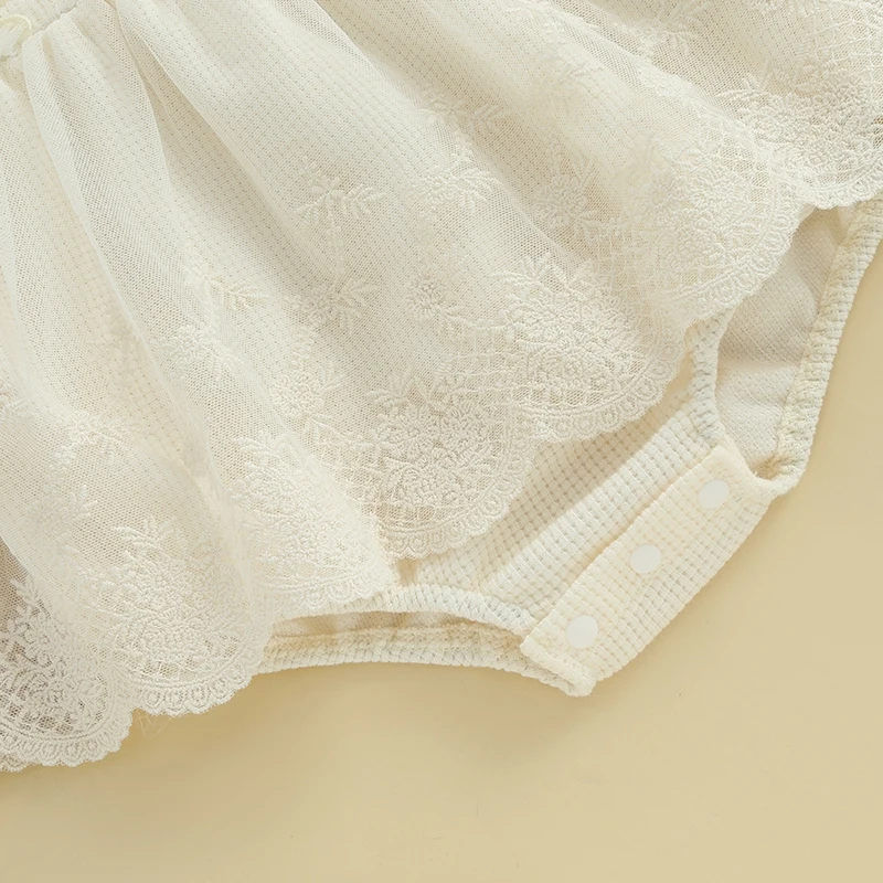 الوليد فتاة حللا الطفل رومبير فساتين الطفل 1 سنة عيد ميلاد التعميد الدانتيل الفتيات تول فستان أطفال الرضع ملابس الحفلات