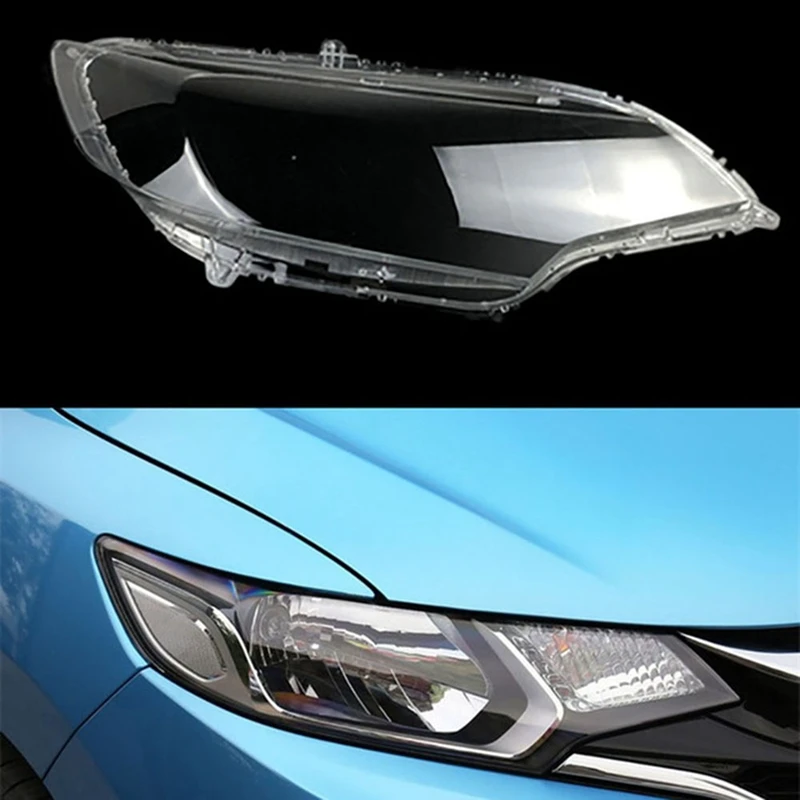 Car Front Headlight Lens Cover Headlight Lamp Replacement Shell for Honda Fit / Jazz 2014 2015 2016 2017 2018