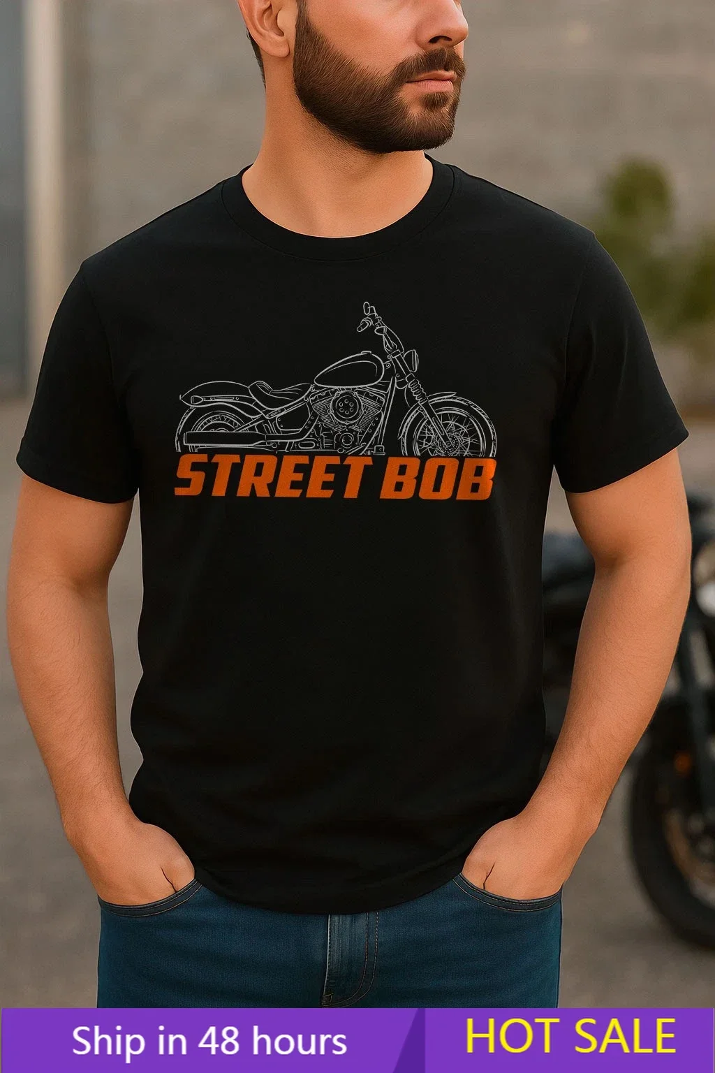 

Motorcycle T-shirts Ha.rl.ey Street Bob FXBB FXBBS 2018-2025 Biker Tee Graphic Summer Short Sleeves 100% Cotton Da.vi.ds.on Tee