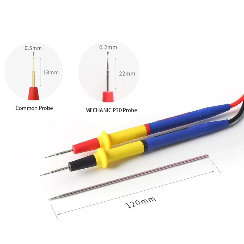 MECHANIC P30 1000V 20A Multimeter Pen For Digital Multimeter Test Rod Soft Anti-scalding Silicone Wire Extra Tip Repair Tools