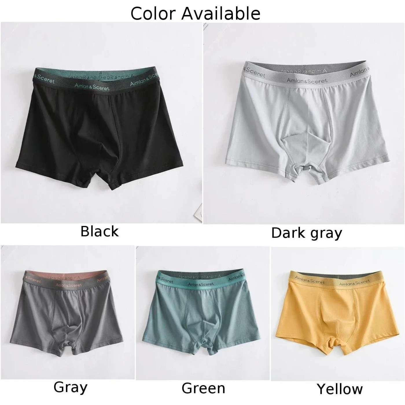 Men\'s Pure Cotton Underwear Breathable Loose Briefs Seamless Stretchshorts Teenage Moisture Absorption Underpants