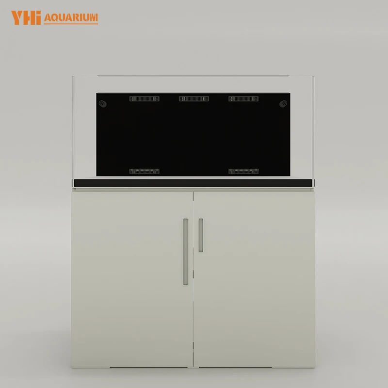 TLF TR Seri Ultra-Thin Overflow Ultra-White Glass Aquarium 50w Solid Wood Cinet Coral Eco-Friendly Marine Fish Speci 220v