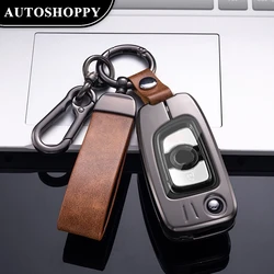 Zinc Alloy Leather Car Key Case Full Cover for Zhonghua V3 V5 V7 H530 H330 Metal Protector Shell Keychain Auto Accessories