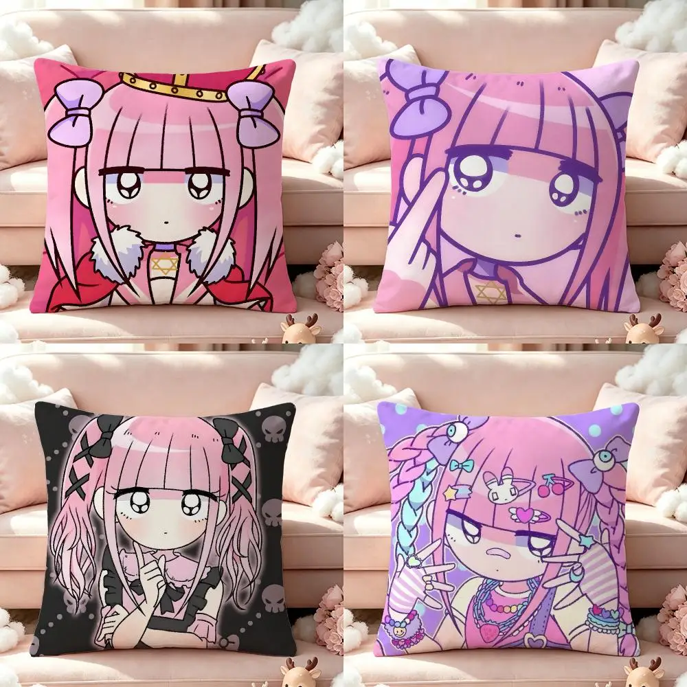 Character Menhera chanS Cushion Cover Pillow Short Plush Pillow Cute Simple Style For Living Room Bedroom Birthday Gift