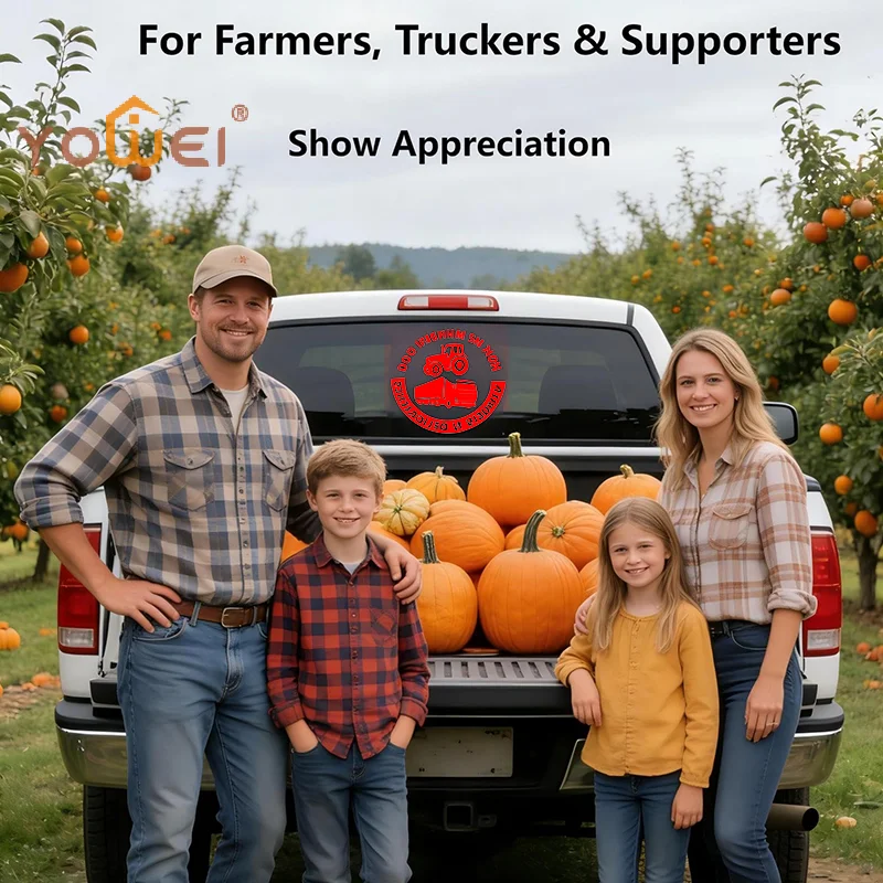 Latest No Farmers No Food No Trucks No Deliveries Vinyl Sticker, Personalized Stickers, Heavy-Duty Weatherproof Car Sticker
