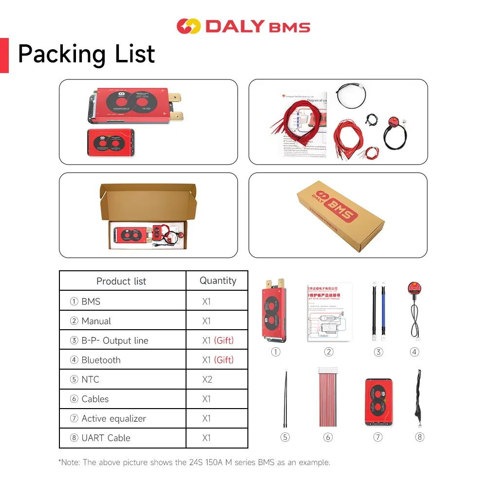 Daly Smart BMS Smart Active Balancer 1A Lifepo4 3S 4S 12V 8S 24V 13S 16S 48V 20S 24S 40A 60A 100A 150A 300A 500A Li-Ion Battery