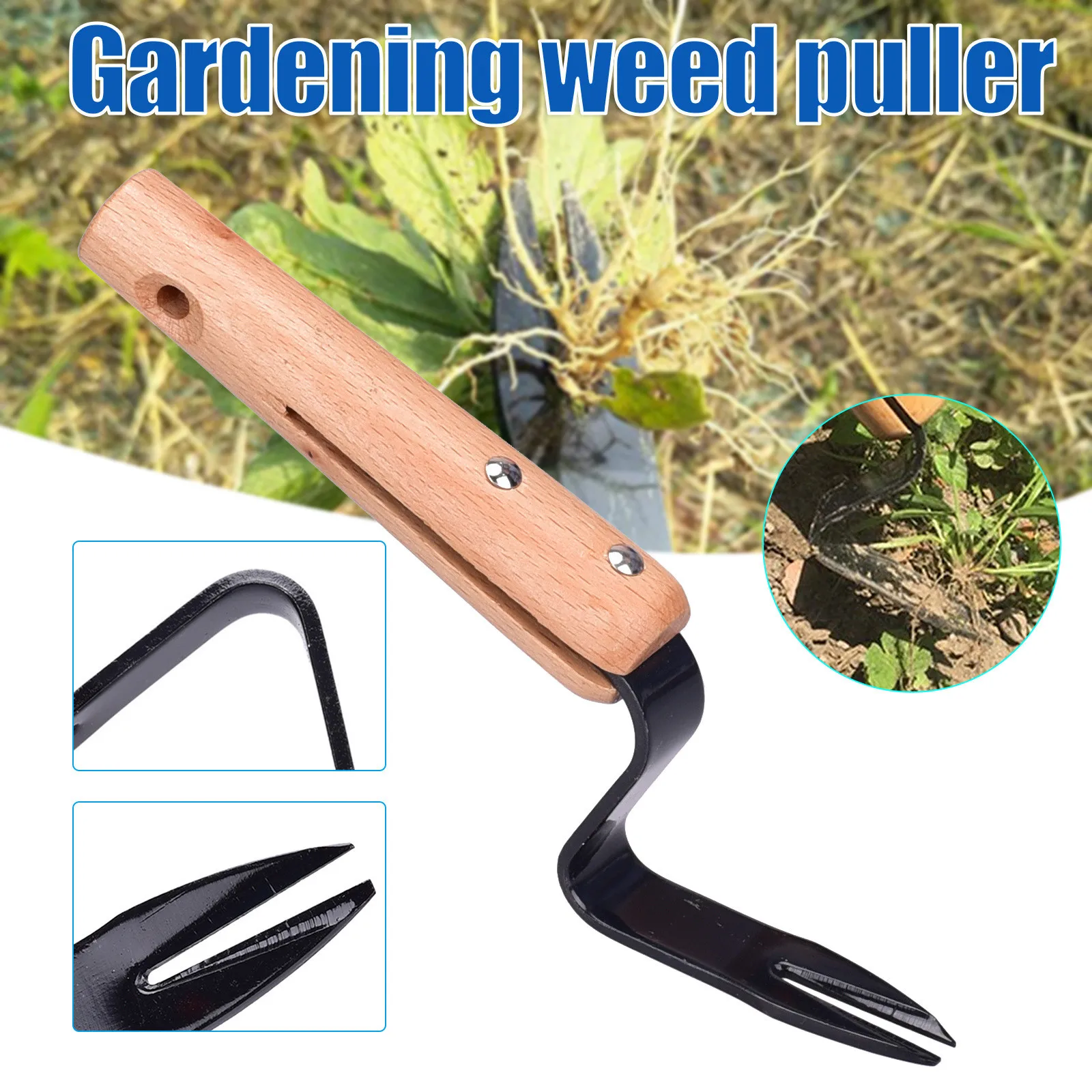 Forked Head Hand Weeder Puller Remove Weeds Shovel Garden Trimming Tools Gadgets Multifunction