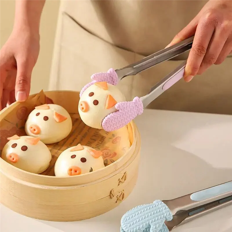 UISN Barbecue Bread & Food Clips High Temperature Anti-Scalding Extended Steak Clips Barbecue Tools