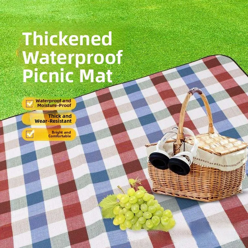 portable-outdoor-picnic-mat-leather-handle-nylon-cloth-camping-mat-hiking-pad-checkered-design-home-textile-brand-tangran