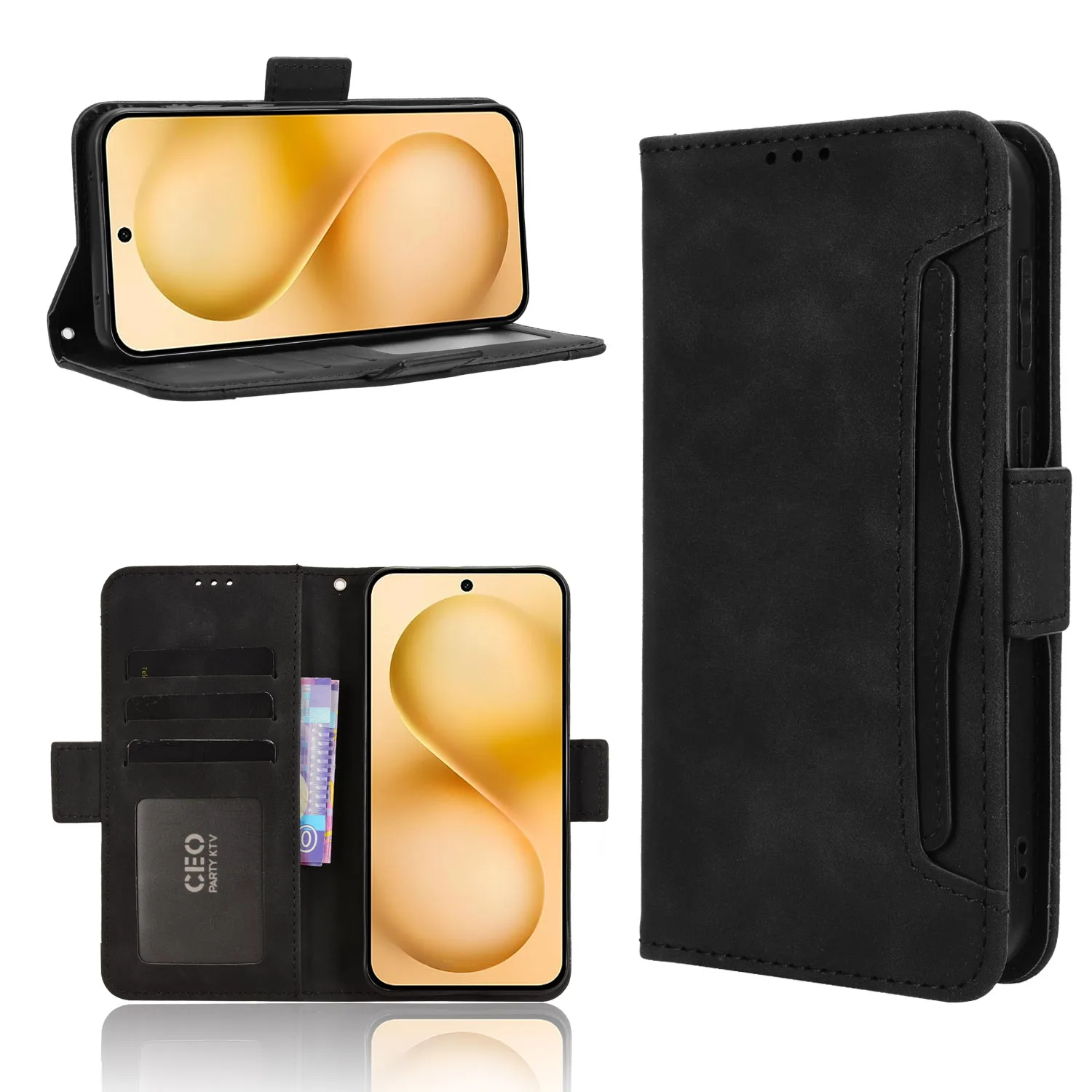 

Leather Case For vivo X200 Pro Ultra mini Ultra FE 5G Strong Magnet Case Flip Magnetic Wallet Flip Cover