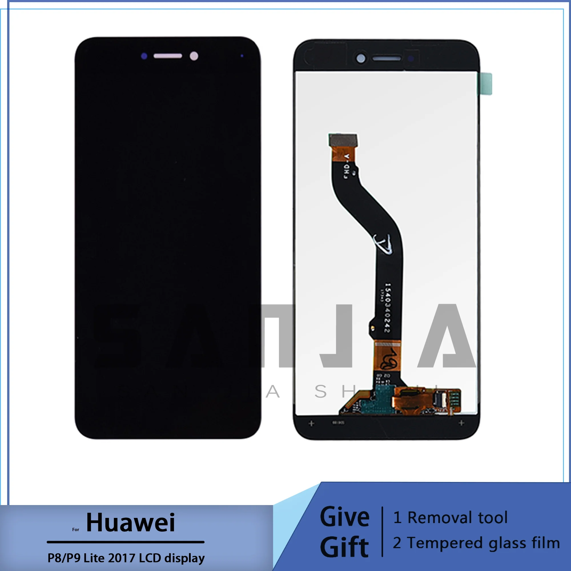 

New LCD Screen, Touch Screen, with Frame, for Huawei P8 Lite 2017, Honor 8 Lite