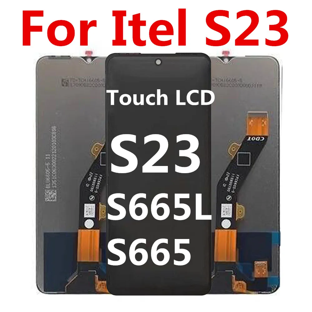 Original Black 6.6 Inch For Itel S23 S665L LCD Display Touch Screen S23 S665 Digitizer Assembly Replacement