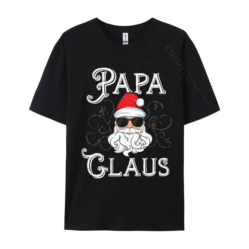 

Papa Claus Matching Family Christmas Outfit Xmas Photo T Shirt Men T Shirts Crew Neck Cotton Male T-Shirts Xs-3xl