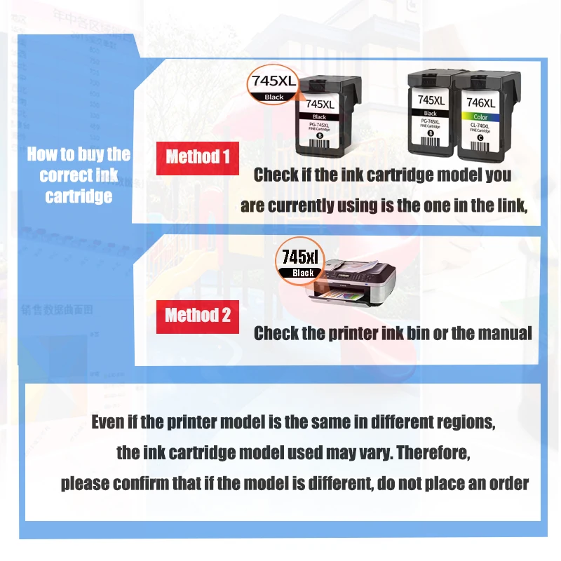 Vilaxh 745XL 746XL PG745 CL746 for canon ink cartridge PG 745 CL 746 XL for Pixma MG2470 MG2570 MG2970 IP2870 IP2872 Printer