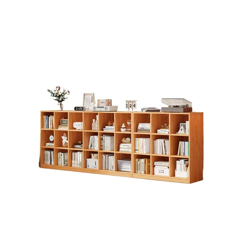 

Напольный книжный шкаф из массива дерева класса ENF, от пола до потолка, со встроенным настенным шкафом для хранения, современный и простой дизайн, для хранения вещей.