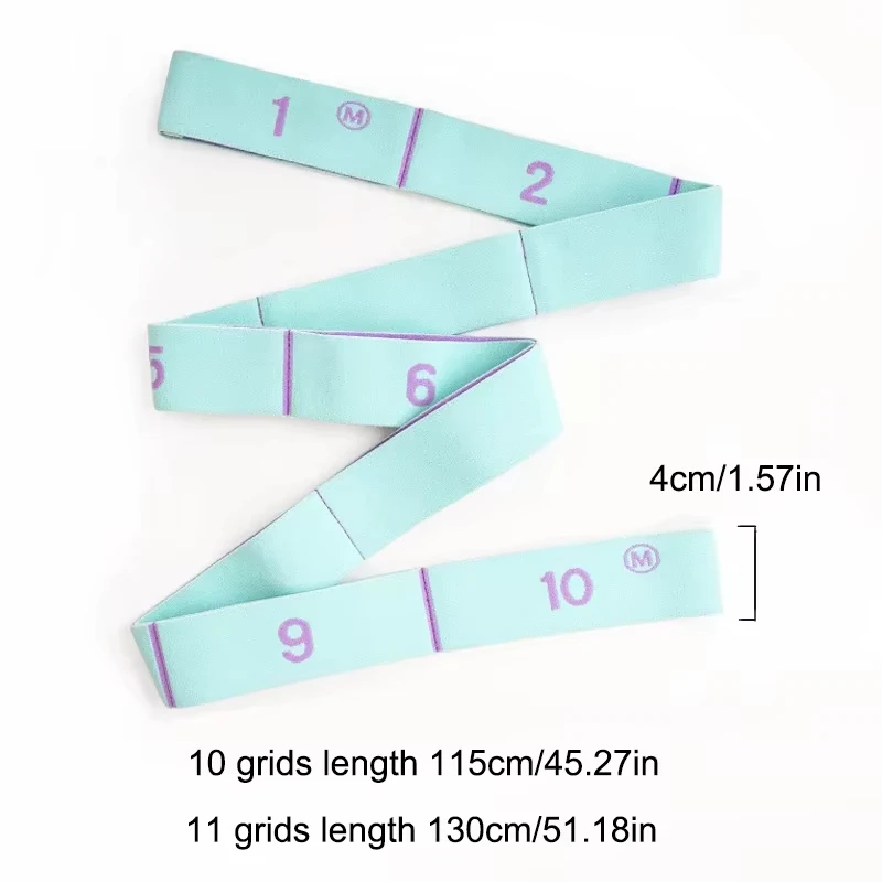 Multi Stage Yoga Stretch Band Latin Dance Stretch Band Correct Posture 11 Grid Elastic Band Digital Band Pose Band