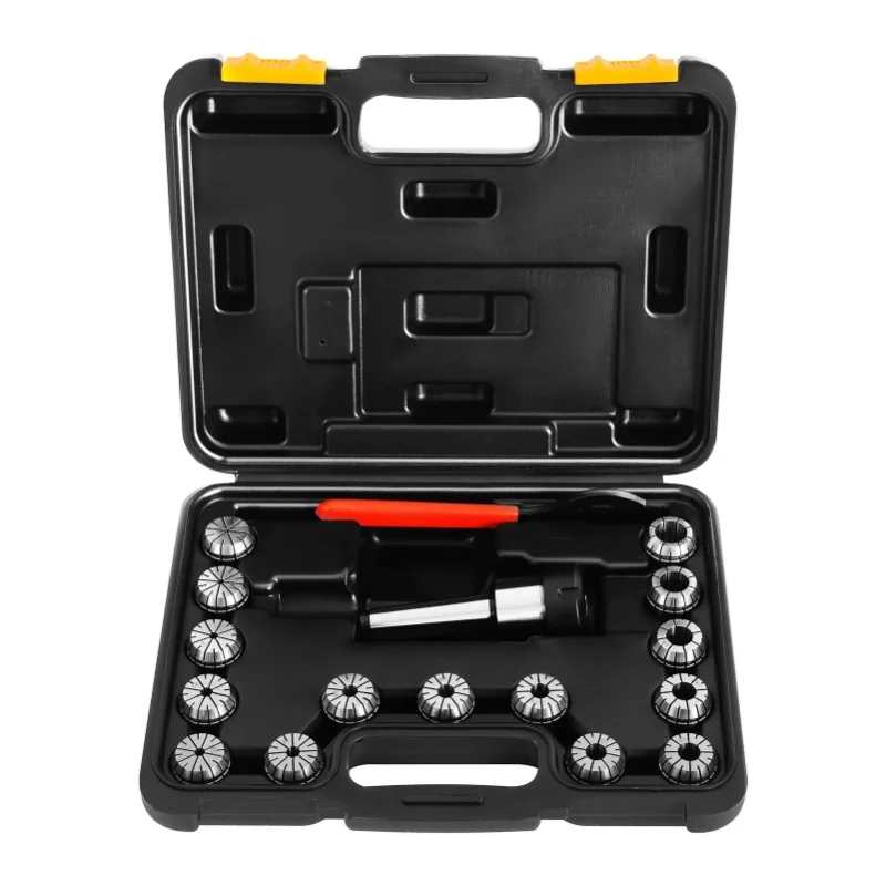 ER32 Spannzangenfutter, MT3 Schaft, 15-teiliges Spannzangenset, Hochpräzision 0,0008 Zoll, Federstahl, für Fräsen, Bohren, Drehmaschine, CNC-Schaftfräser, Bohrer, Werkzeughalter