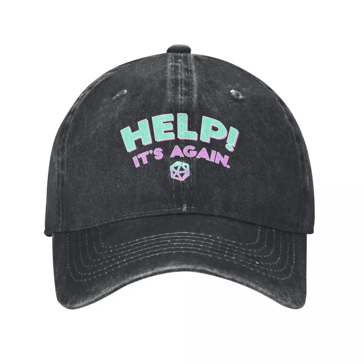 

Help! It's Again (Teal V1) Baseball Cap Golf Hat Man For The Sun Hats Man Women's