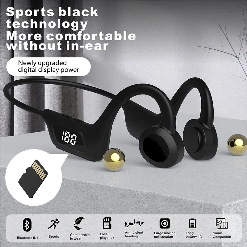 ل Xiaomi سوني سماعات توصيل العظام سماعة رأس لاسلكية رقمية بلوتوث 5.1 خوذة ستيريو دعم TF-بطاقة مع ميكروفون