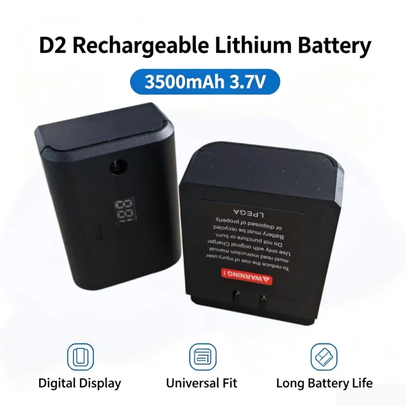 3.7V D2 Model 3500mAh Rechargeable Lithium Battery Lpega For 12/16 Line 3D 4D Laser Level