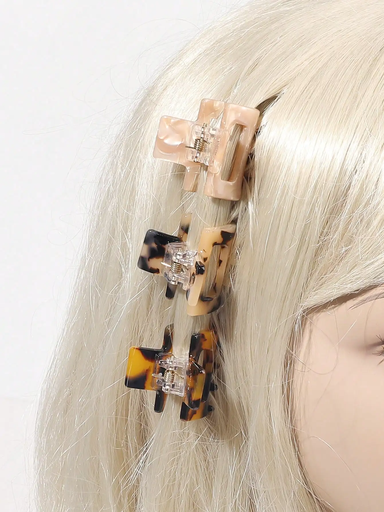 3 Stück Acetat Schildpatt Toned Leopard Haarspangen Mini Haarnadeln für Frauen Pony Haarklammern Clips Mode Haarschmuck – Detail 11