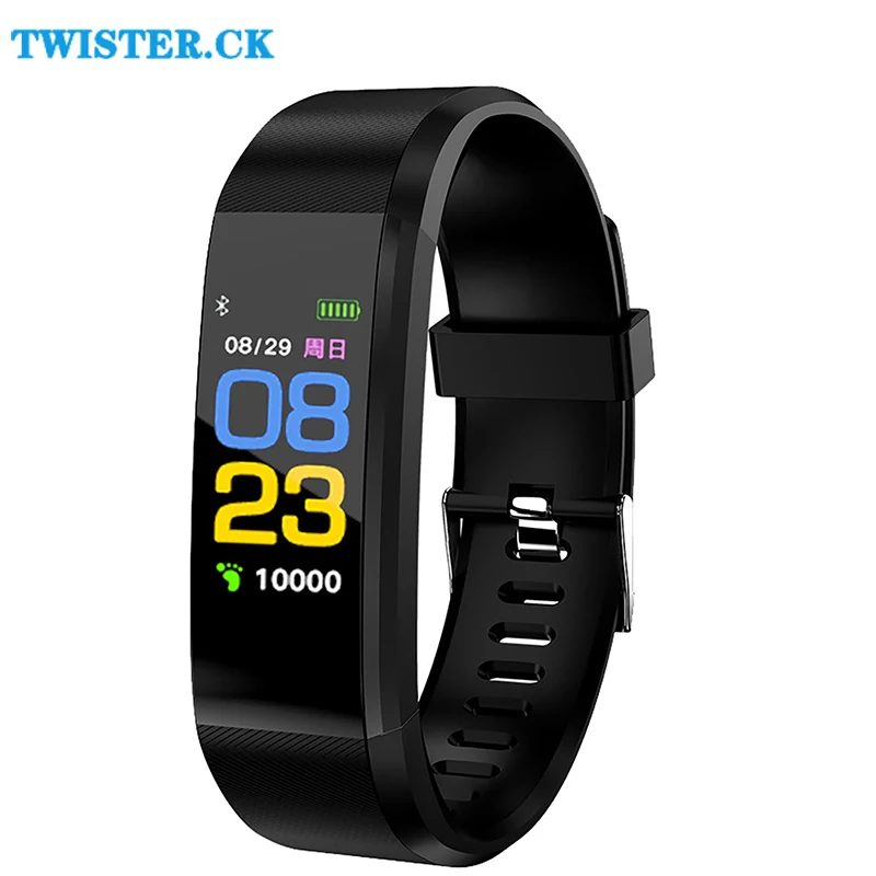 

New 115Plus Smart Bracelet Waterproof Sport Bluetooth Wristband Heart Rate Monitor Watch Activity Fitness Tracker Smart Band