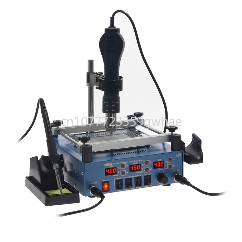 BGA repair station PCB preheater iron hot air gun welding station maintenance tool 863 welding station 3-in-1